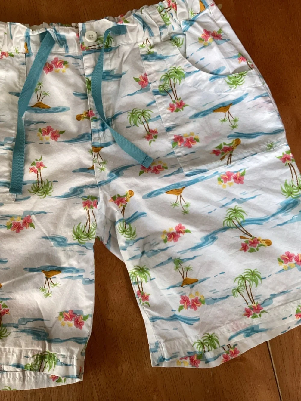 Vintage American Girl - Girl Size Island Vacation Shorts Tropical Floral size 12